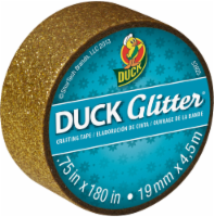 slide 1 of 1, Duck Glitter Crafting Tape - Gold, 75 in x 5 yd