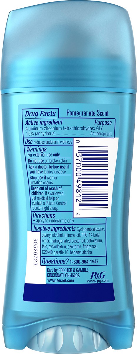 slide 2 of 3, Secret Pomegranate Antiperspirant 2.6 oz, 2.6 oz