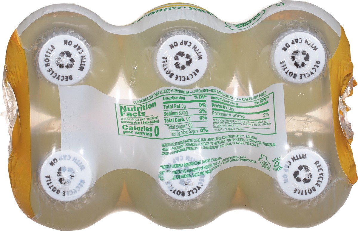 slide 12 of 14, Nature's Twist Sugar Free Caffeine-Free Original Lemonade 6 - 12 fl oz Bottles, 6 ct