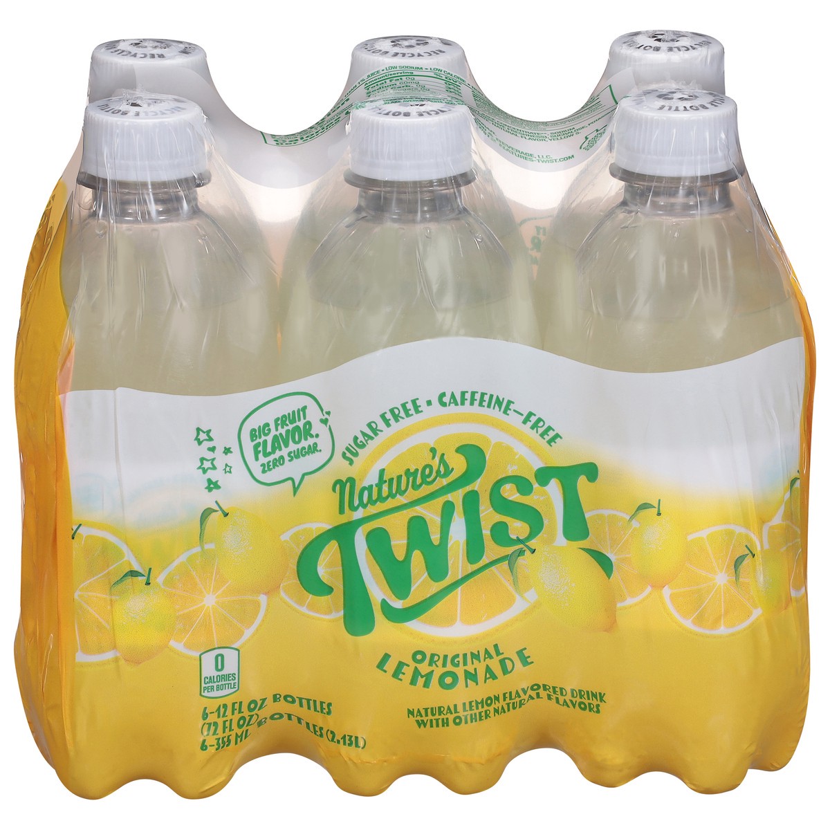 slide 5 of 14, Nature's Twist Sugar Free Caffeine-Free Original Lemonade 6 - 12 fl oz Bottles, 6 ct