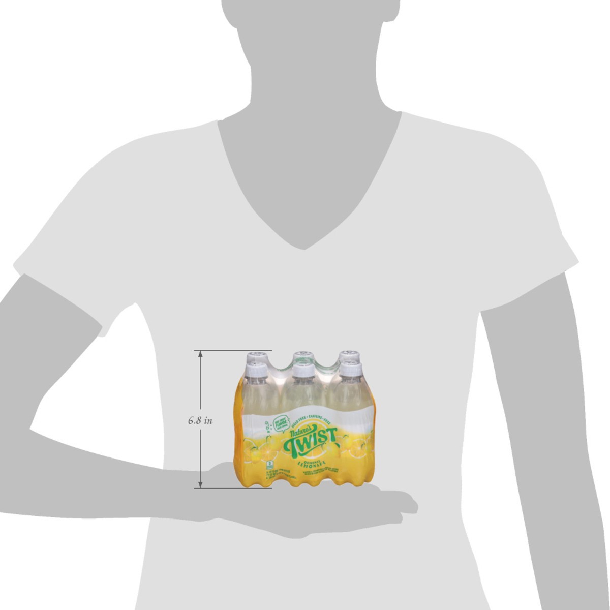 slide 10 of 14, Nature's Twist Sugar Free Caffeine-Free Original Lemonade 6 - 12 fl oz Bottles, 6 ct