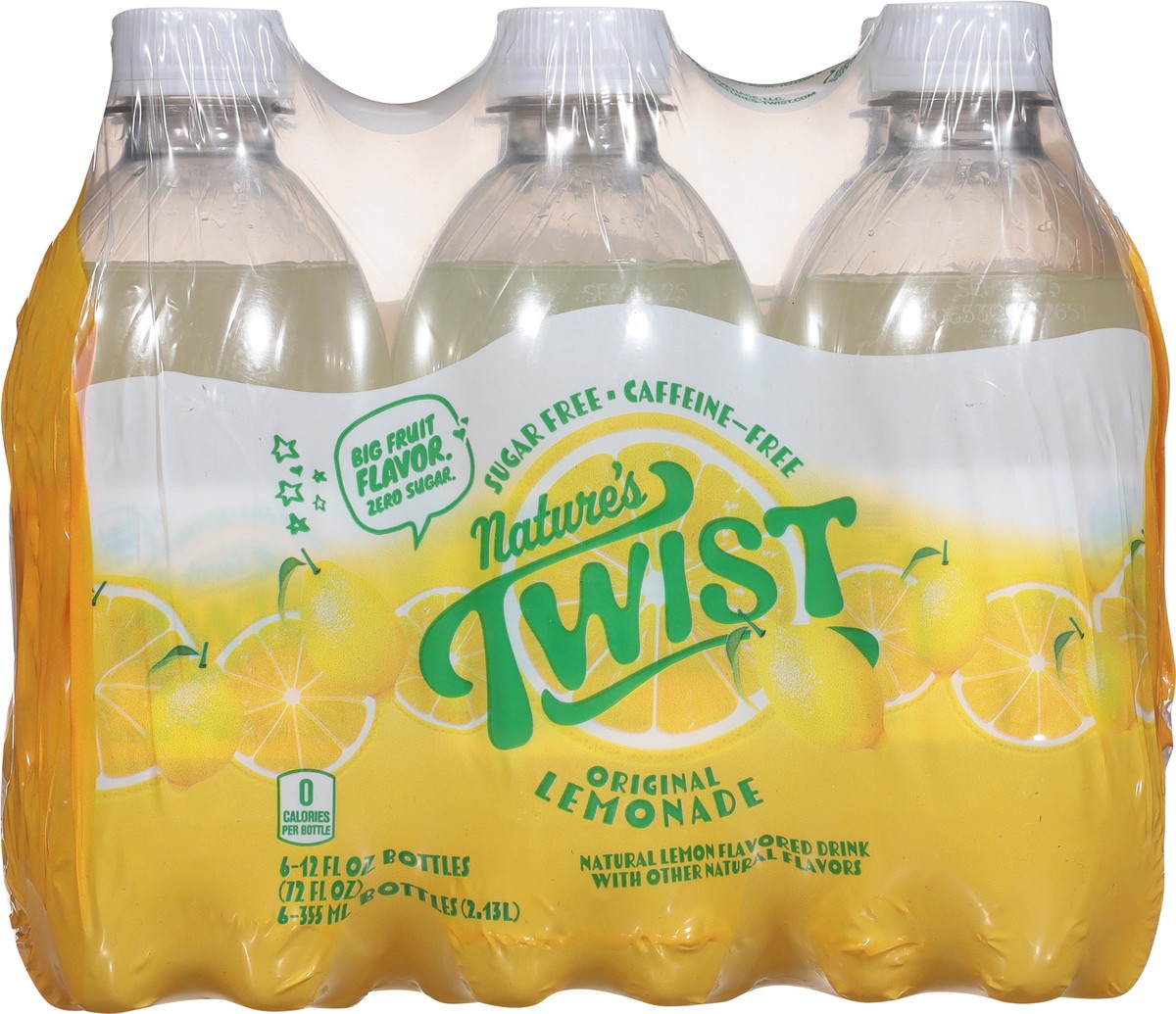 slide 2 of 14, Nature's Twist Sugar Free Caffeine-Free Original Lemonade 6 - 12 fl oz Bottles, 6 ct