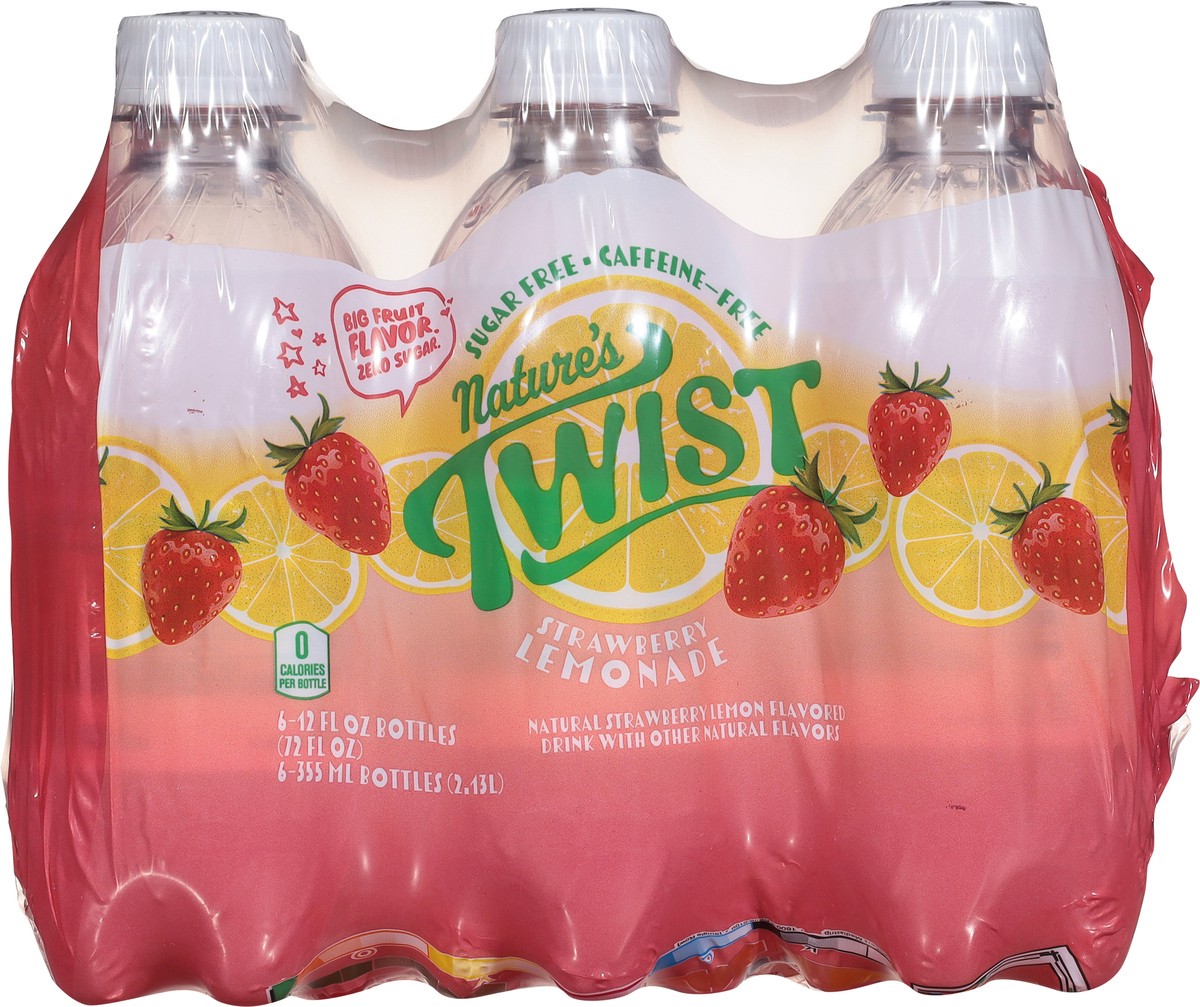 slide 10 of 15, Nature's Twist Sugar Free Caffeine-Free Strawberry Lemonade 6 - 12 fl oz Bottles, 6 ct