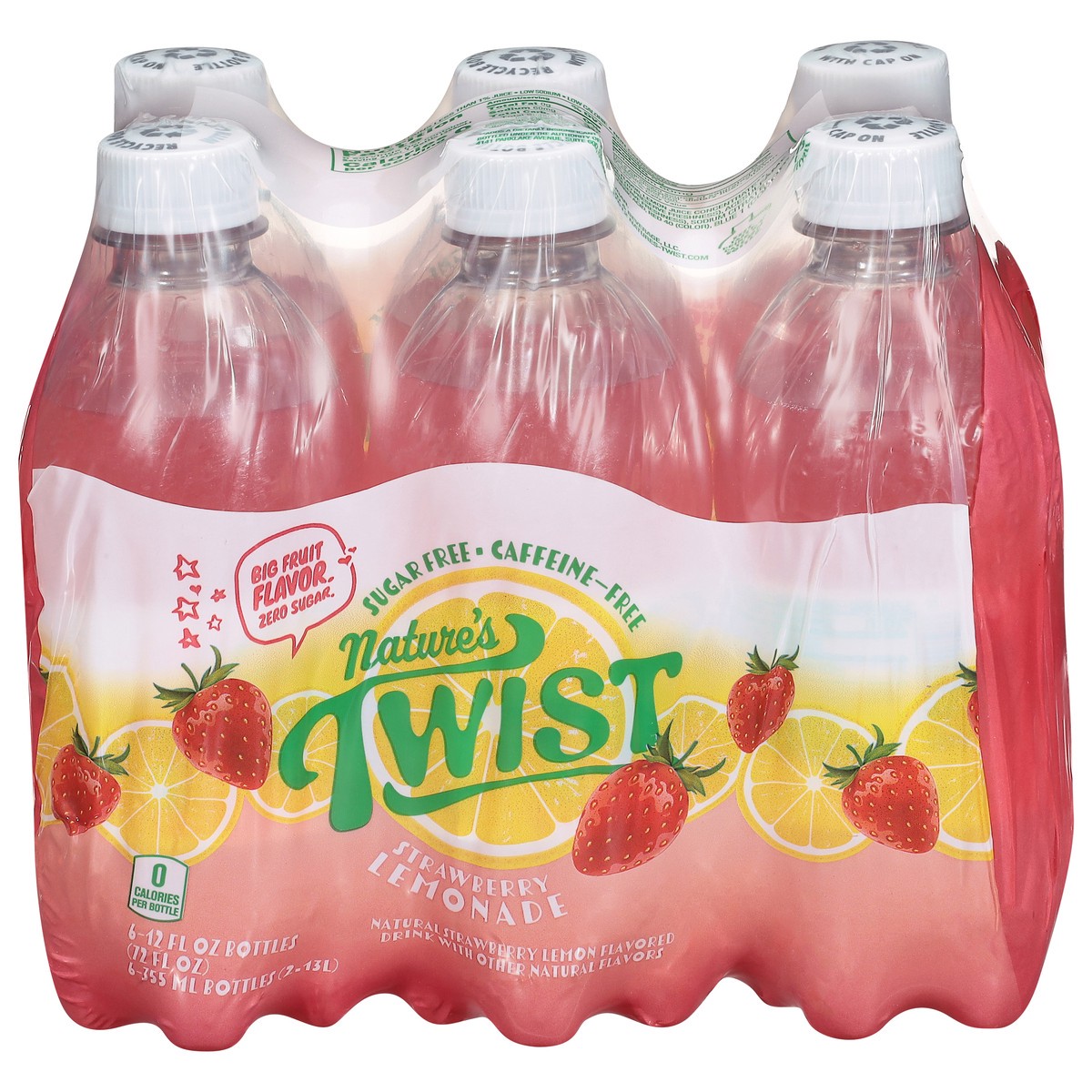 slide 12 of 15, Nature's Twist Sugar Free Caffeine-Free Strawberry Lemonade 6 - 12 fl oz Bottles, 6 ct