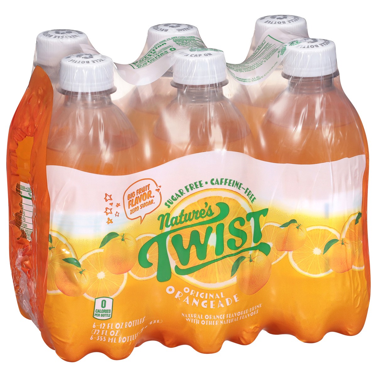 slide 5 of 14, Nature's Twist Sugar Free Caffeine-Free Original Orangeade 6 - 12 fl oz Bottles, 6 ct