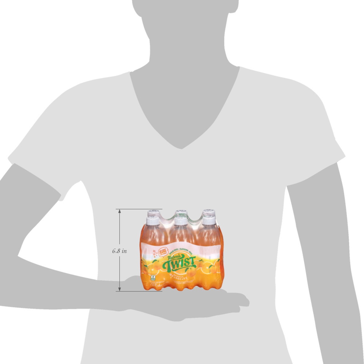 slide 2 of 14, Nature's Twist Sugar Free Caffeine-Free Original Orangeade 6 - 12 fl oz Bottles, 6 ct