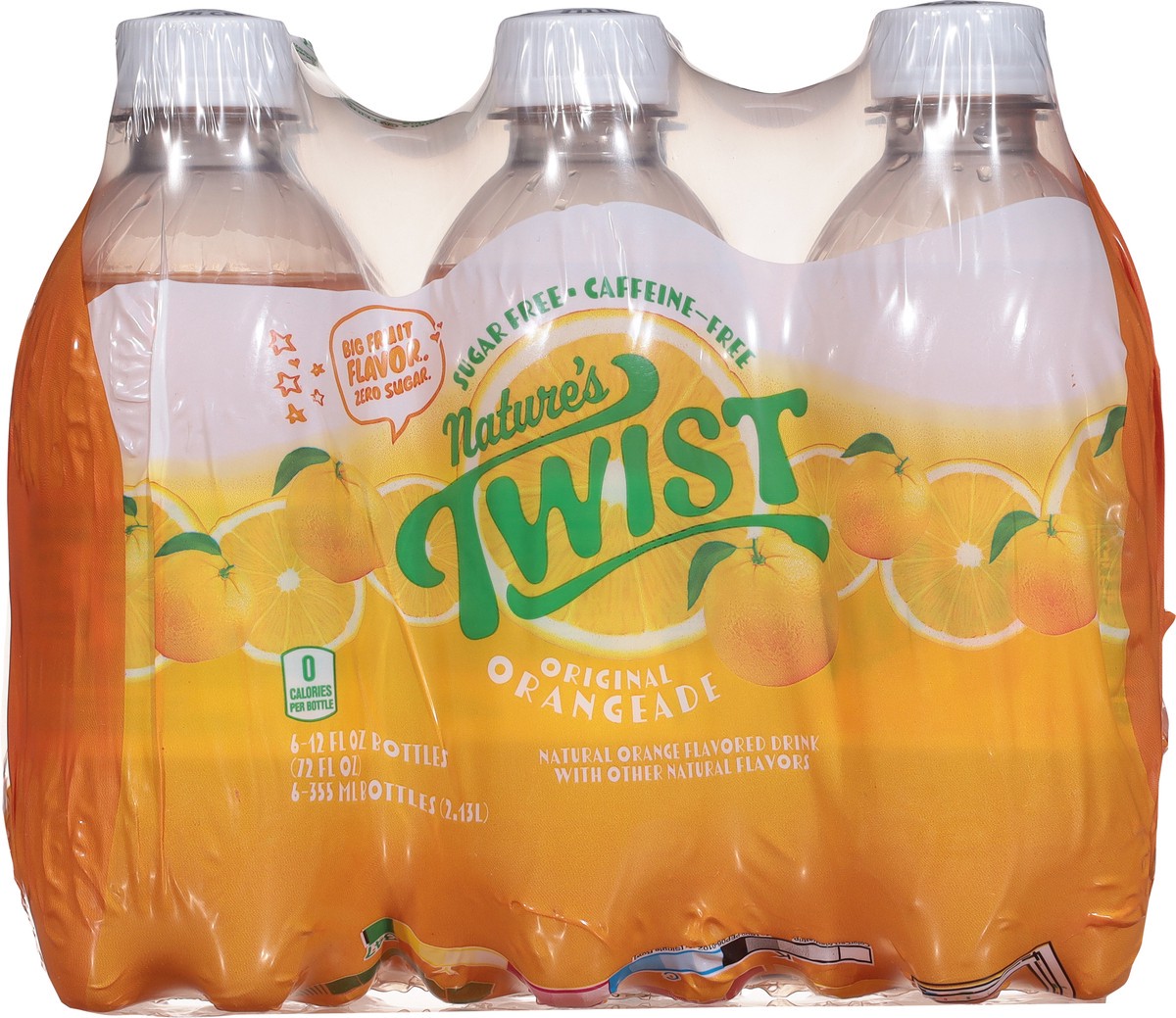 slide 10 of 14, Nature's Twist Sugar Free Caffeine-Free Original Orangeade 6 - 12 fl oz Bottles, 6 ct