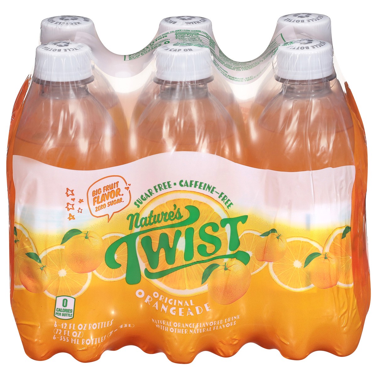 slide 8 of 14, Nature's Twist Sugar Free Caffeine-Free Original Orangeade 6 - 12 fl oz Bottles, 6 ct