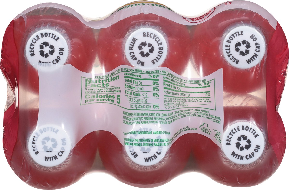 slide 11 of 14, Nature's Twist Sugar Free Caffeine-Free Watermelon Lemonade 6 - 12 fl oz Bottles, 6 ct