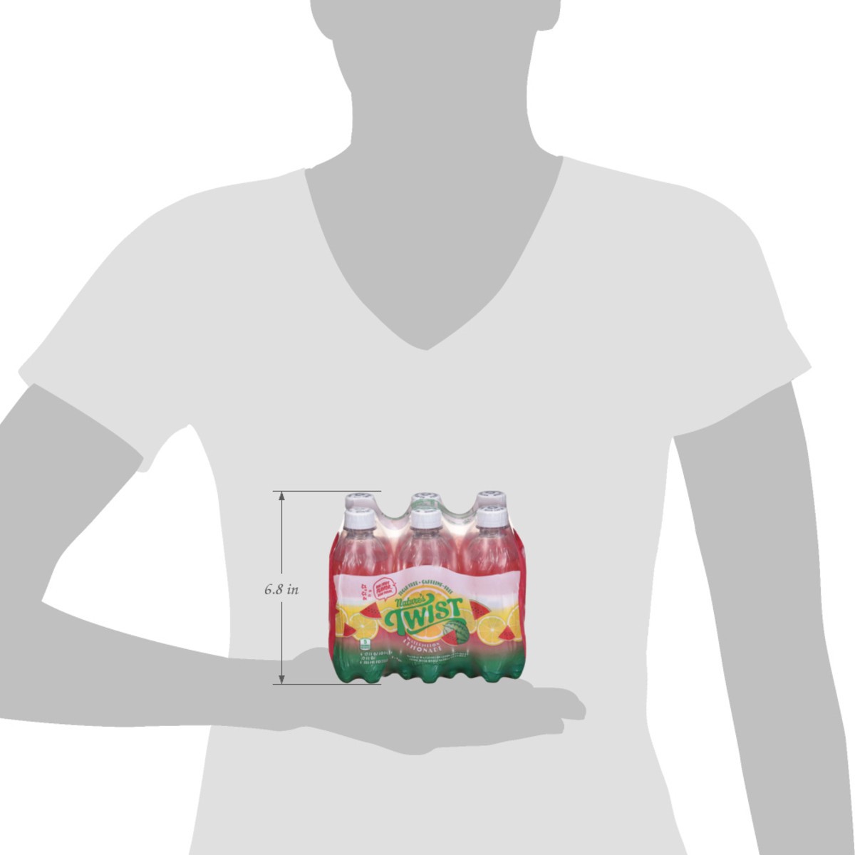 slide 10 of 14, Nature's Twist Sugar Free Caffeine-Free Watermelon Lemonade 6 - 12 fl oz Bottles, 6 ct