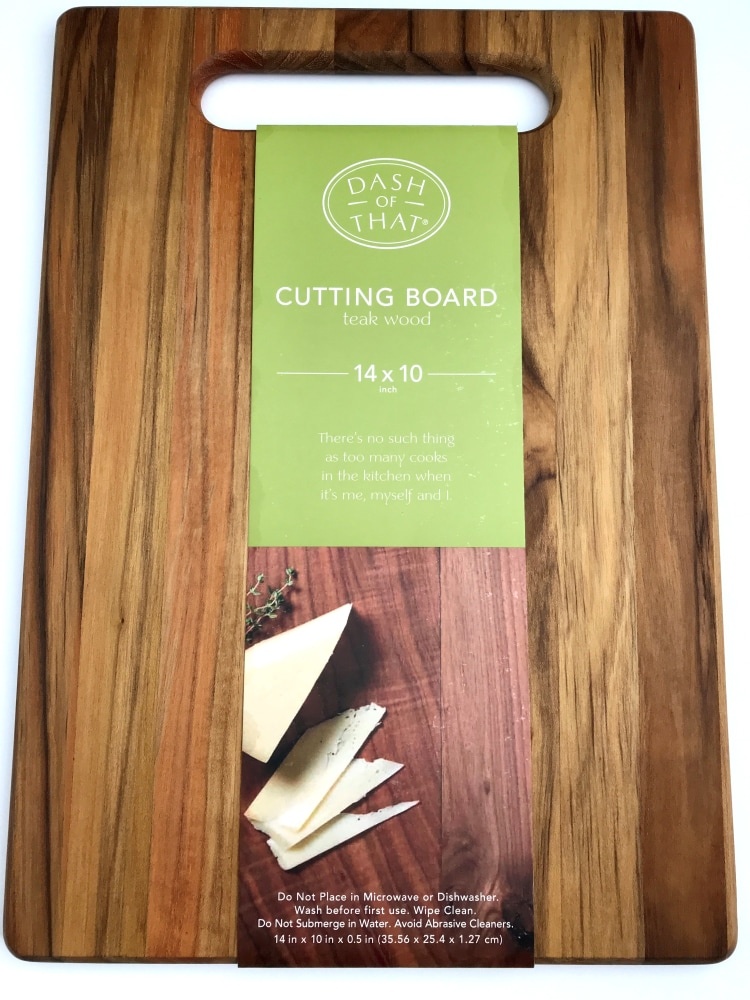 slide 1 of 1, Dash of That Teak Wood Cutting Board - Natural, 14 x 10 in