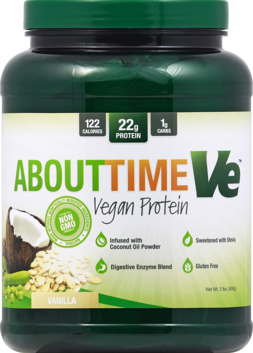 slide 1 of 3, About-Time Vegan Protein 2 lb, 2 lb