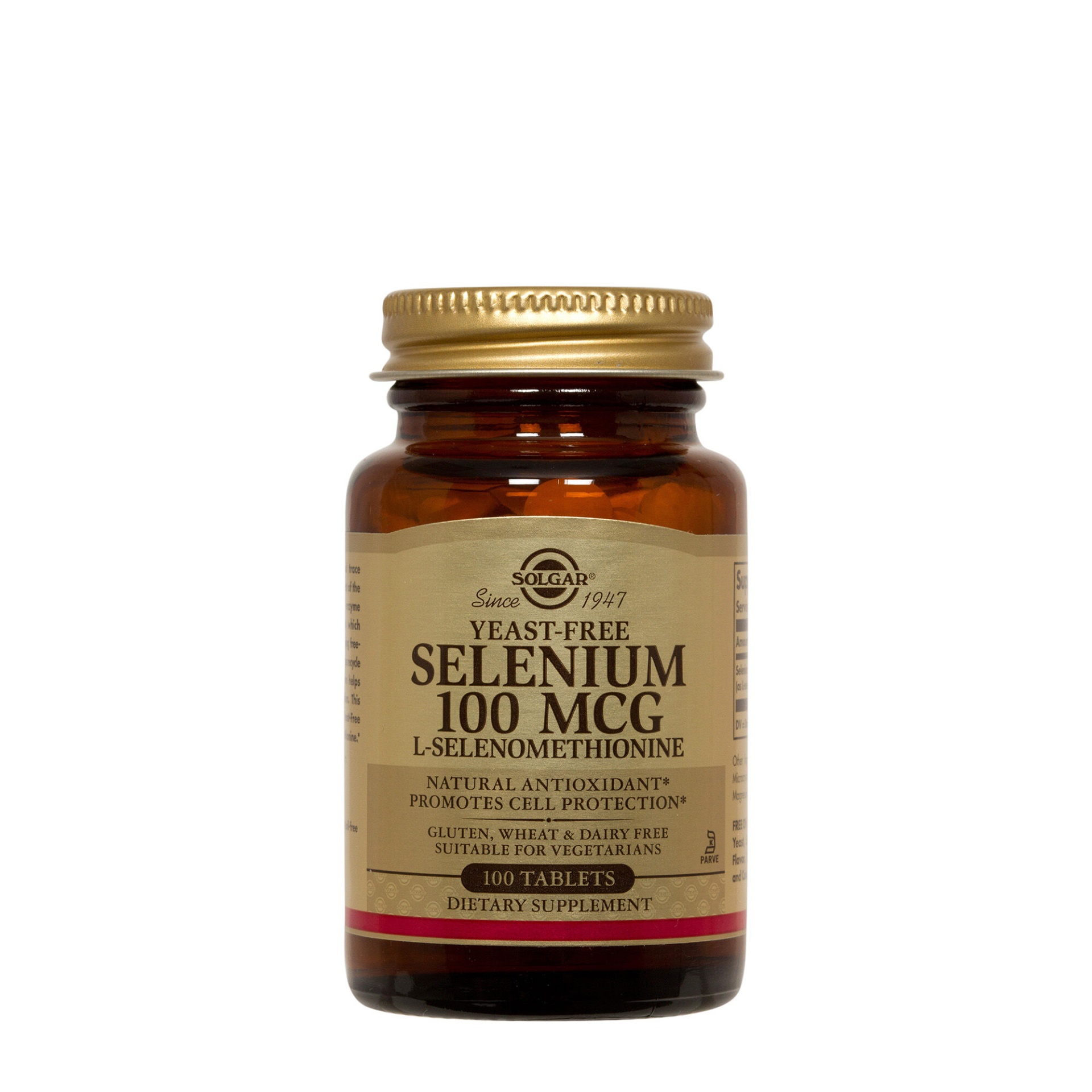 slide 1 of 1, Solgar Yeast-Free Selenium 100 MCG L-Selenomethionine, 100 ct