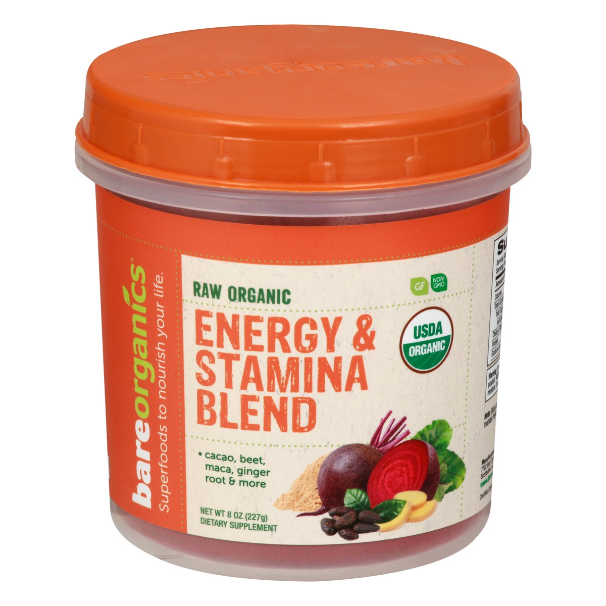 slide 11 of 13, BareOrganics Organic Raw Energy & Stamina Blend - 8 oz, 8 oz