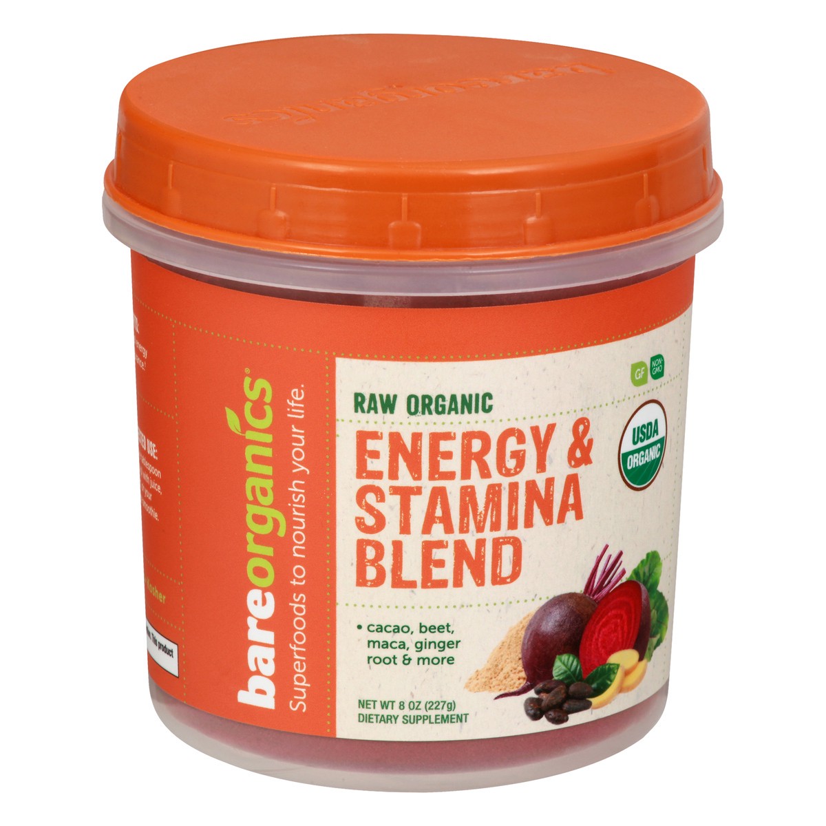 slide 4 of 13, BareOrganics Organic Raw Energy & Stamina Blend - 8 oz, 8 oz