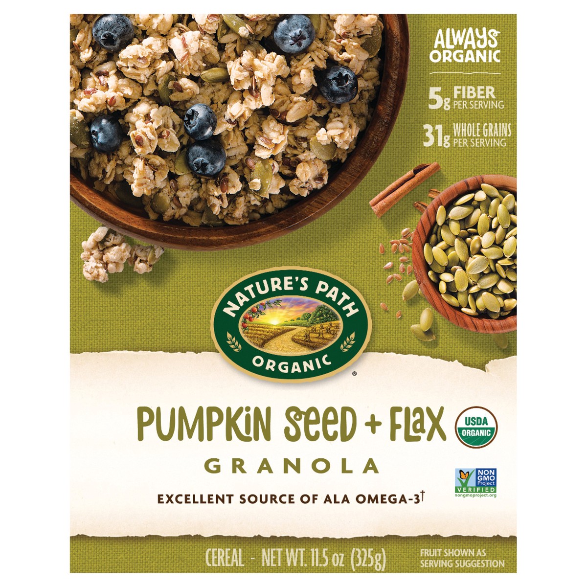 slide 1 of 3, Nature's Path Organic Pumpkin Seed Plus Flax Granola 11oz Box, 11.5 oz