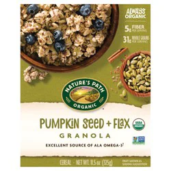 Nature's Path Organic Pumpkin Seed Plus Flax Granola 11oz Box