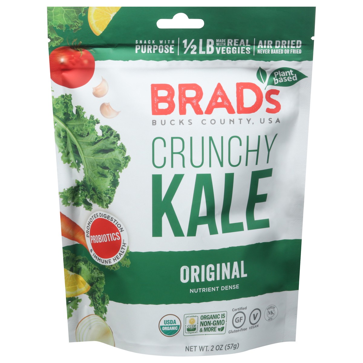 slide 1 of 9, Brad's Crunchy Original Kale 2 oz, 2 oz