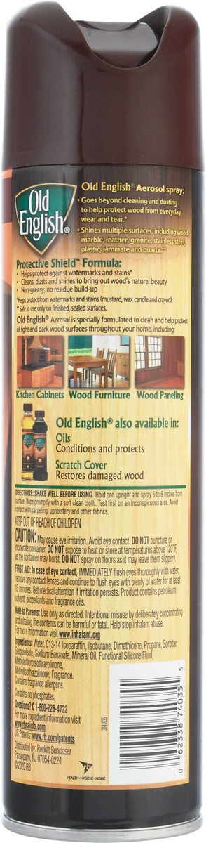 slide 11 of 13, Old English Furniture Polish Spray, Lemon, 12.3 Ounce, 12.5 oz