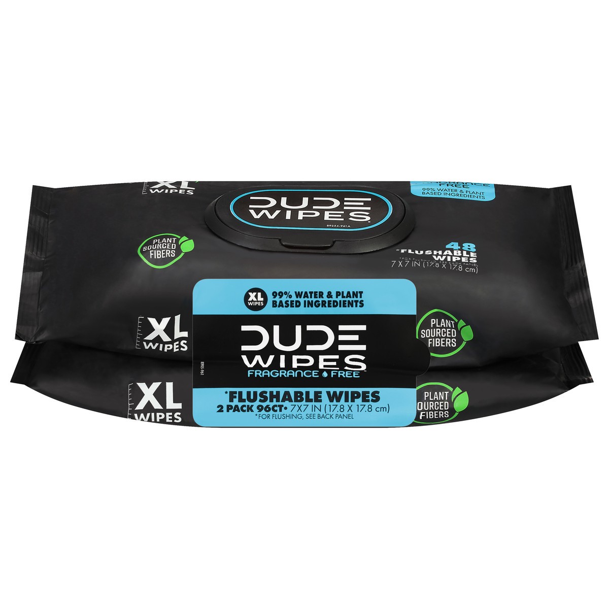 slide 1 of 11, DUDE Extra Large Fragrance Free Flushable Wipes 2 - 48 Wipe Packs, 2 ct