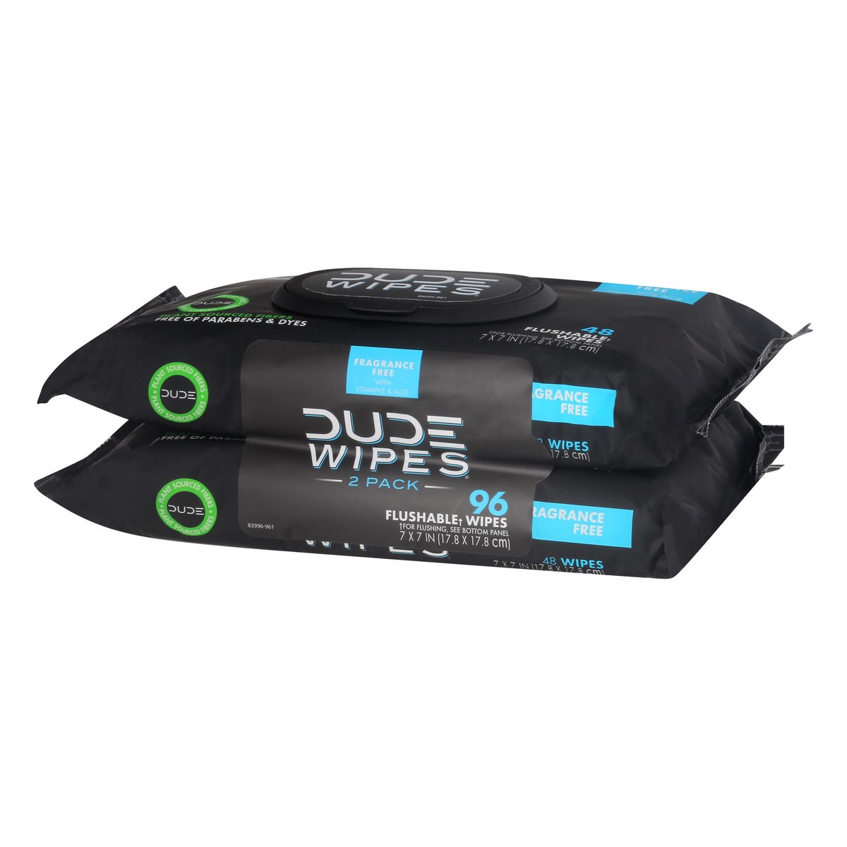 slide 3 of 11, DUDE Extra Large Fragrance Free Flushable Wipes 2 - 48 Wipe Packs, 2 ct