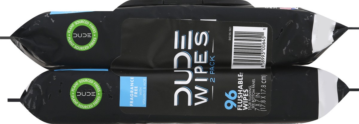slide 5 of 11, DUDE Extra Large Fragrance Free Flushable Wipes 2 - 48 Wipe Packs, 2 ct