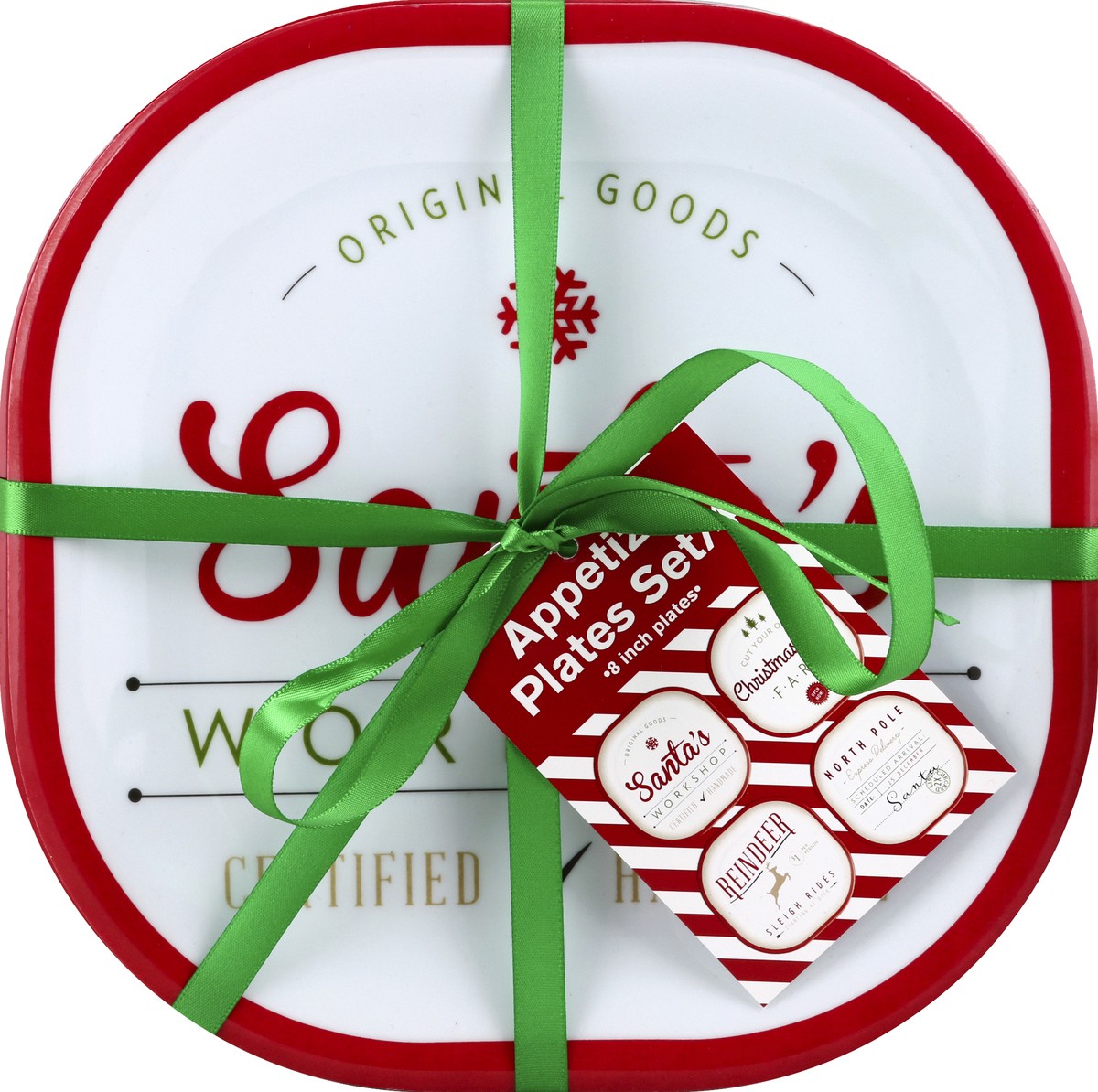 slide 5 of 5, Kane Home Kane Holiday App Plate Set, 8 in