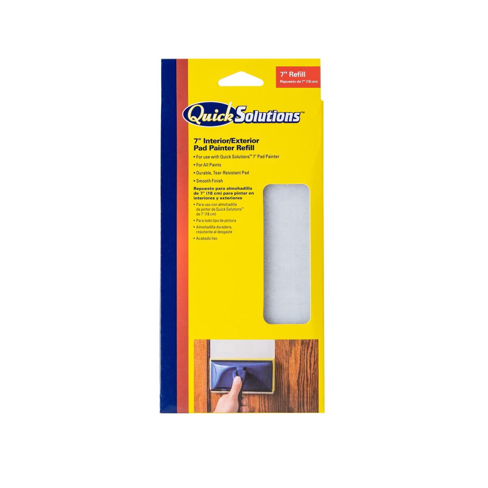 slide 1 of 1, Quick Solutions Interior/Exterior Pad Painter Refill, 7 in
