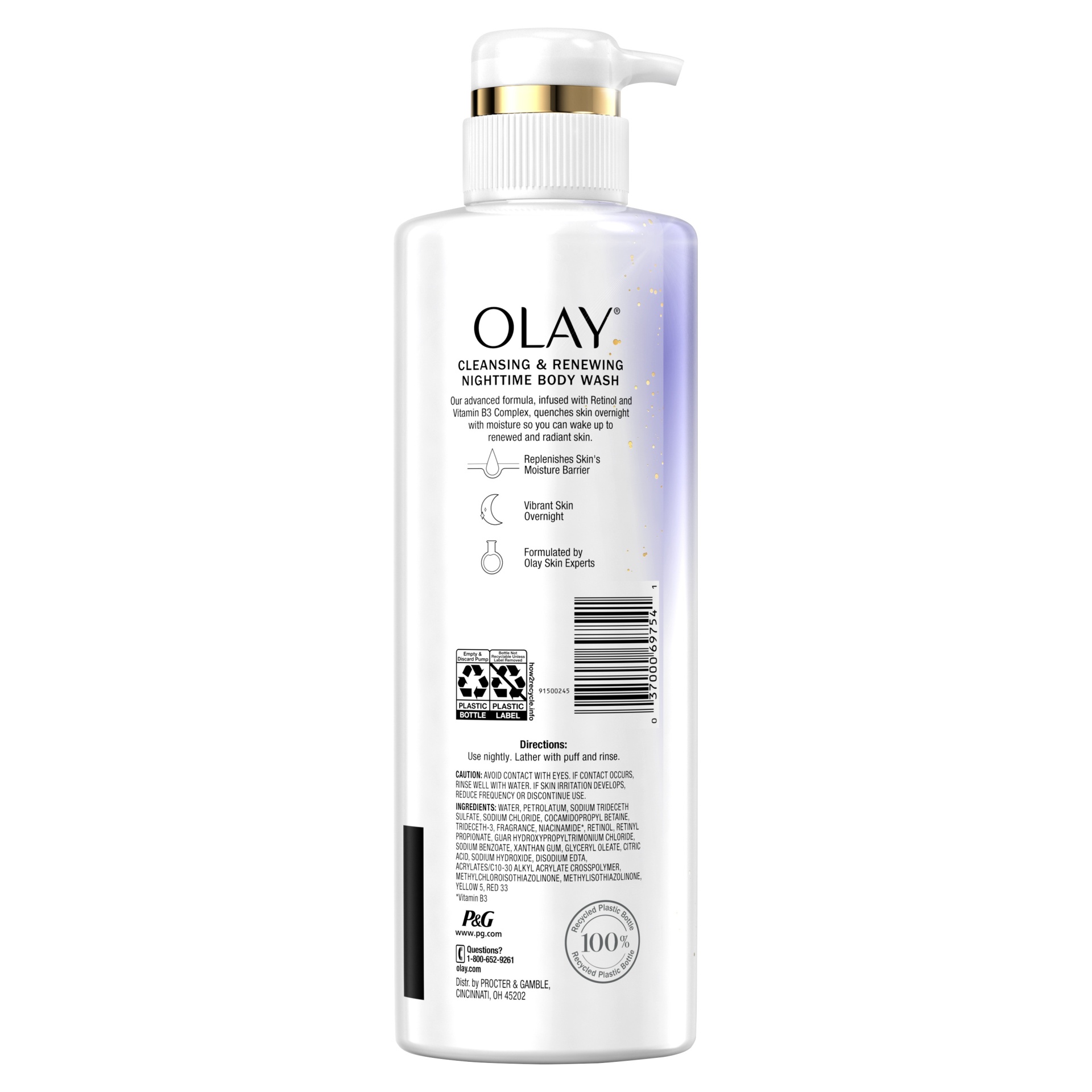 slide 3 of 3, Procter And Gamble Olay Retinol Body Wash, 17.9 fl oz, 3 ct