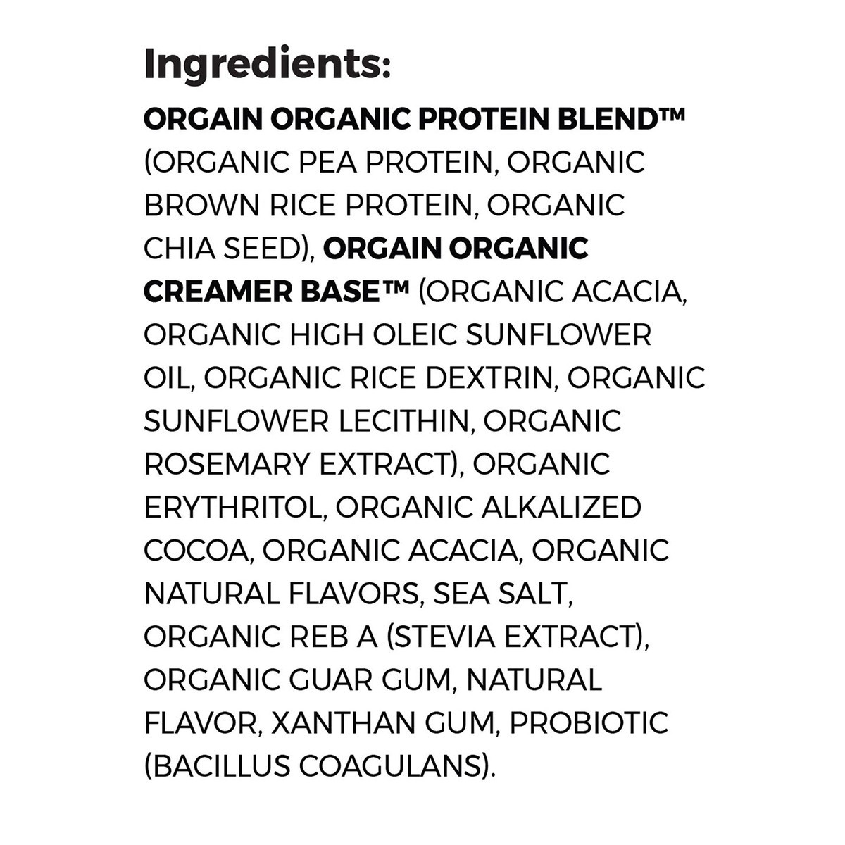 slide 3 of 8, Orgain Organic Protein + Probiotics Protein Powder, Creamy Chocolate Fudge, 43.8 oz, 