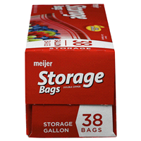 slide 15 of 17, Meijer Double Zipper Storage Bags, Gallon, 38 ct