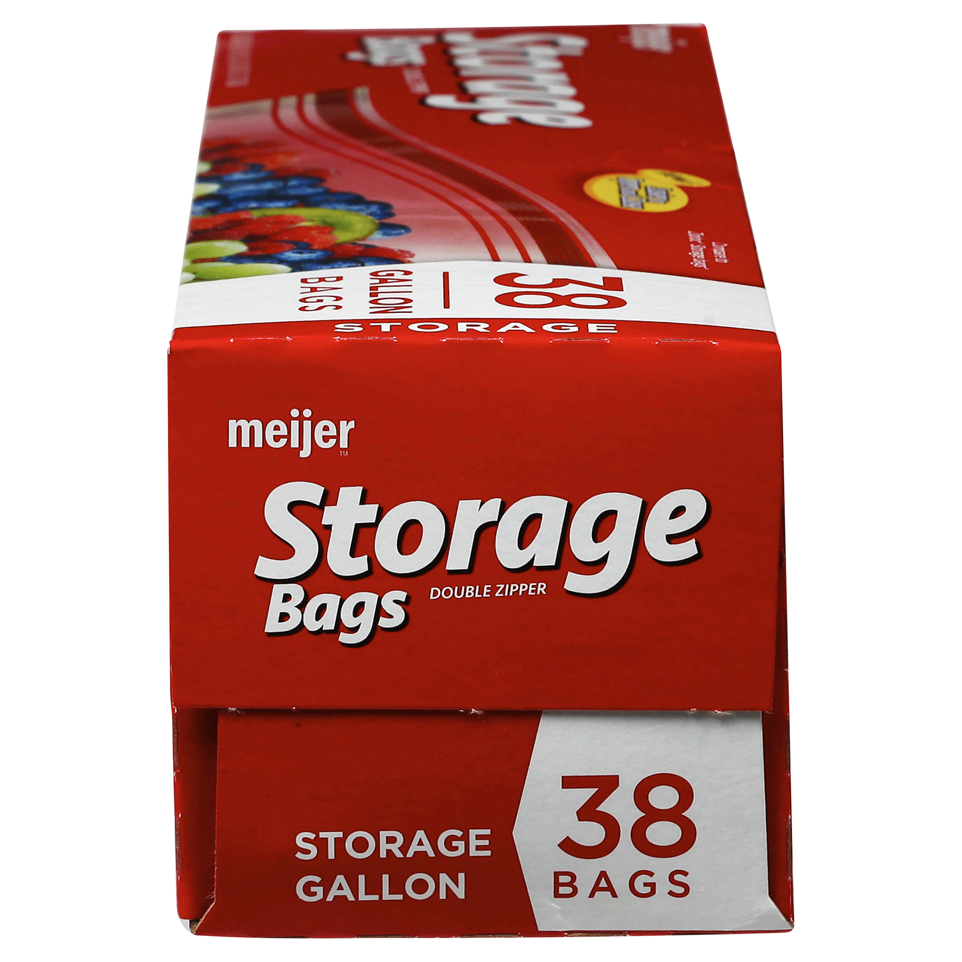 slide 17 of 17, Meijer Double Zipper Storage Bags, Gallon, 38 ct