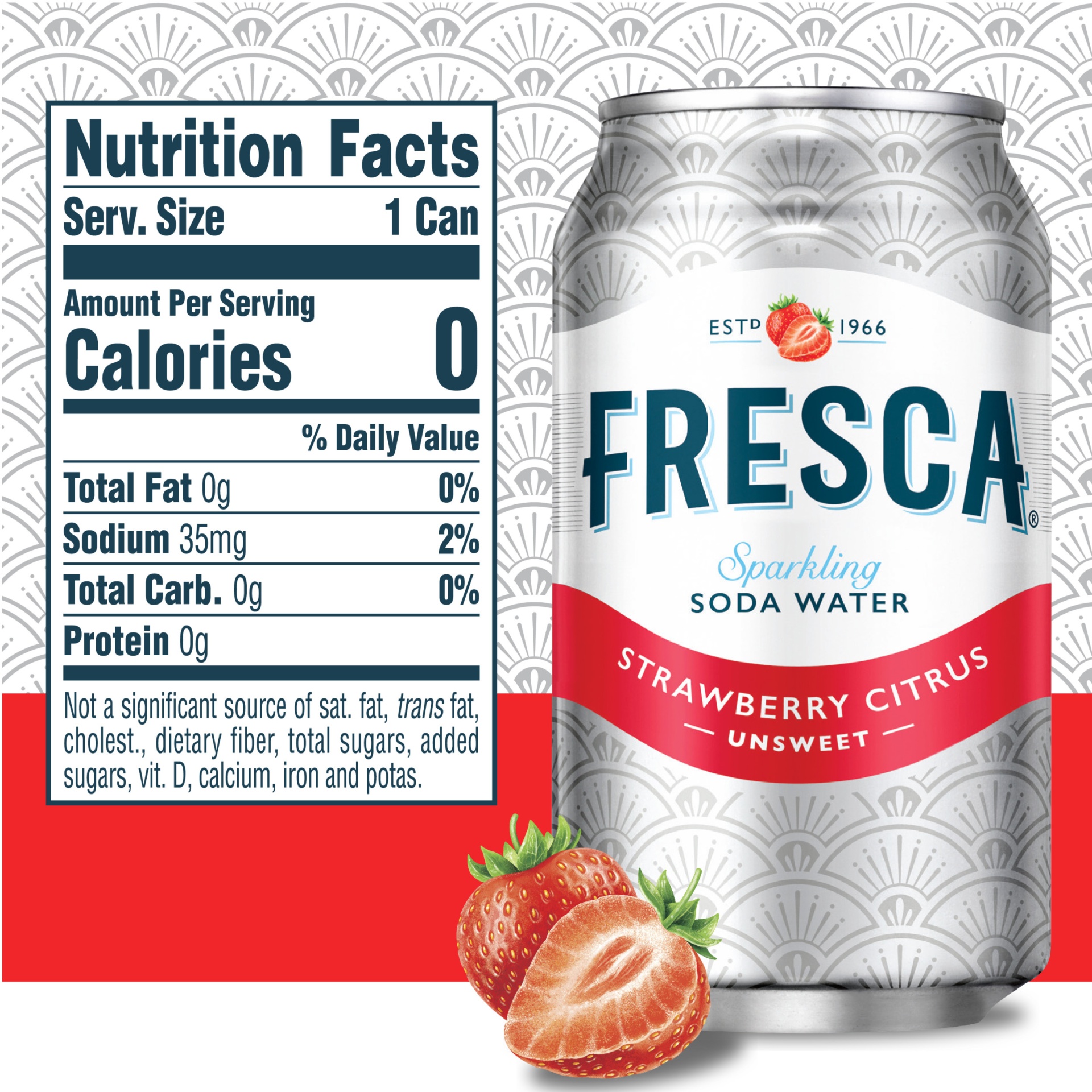 slide 4 of 7, Fresca Strawberry Citrus Sparkling Soda Water, 12 ct; 12 fl oz