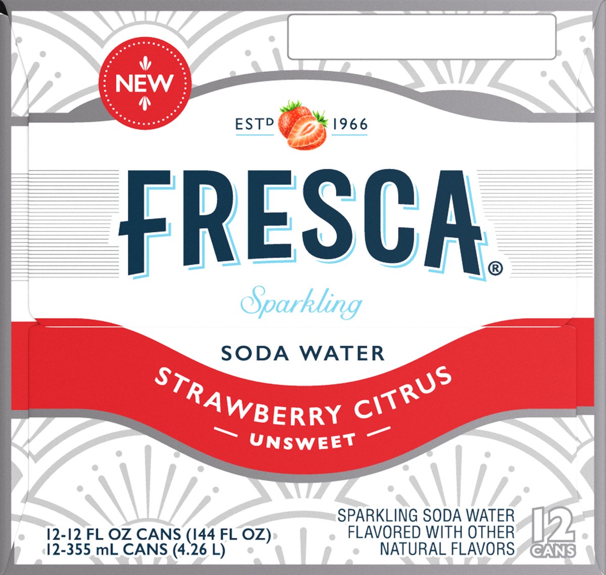 slide 8 of 8, Fresca Strawberry Citrus Sparkling Soda Water, 12 ct; 12 fl oz