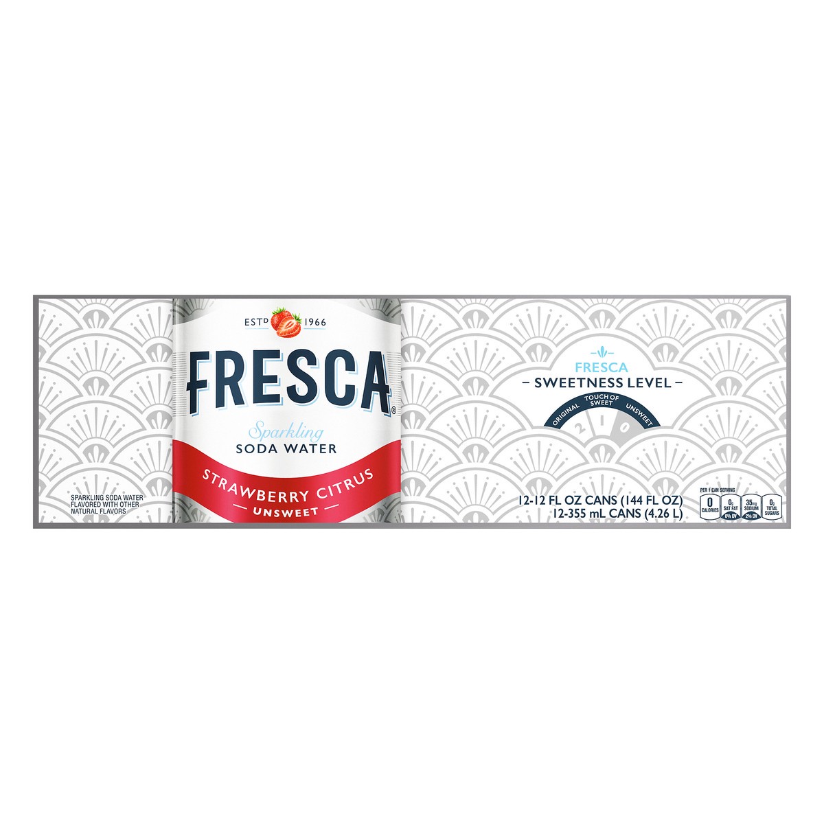 slide 1 of 8, Fresca Strawberry Citrus Sparkling Soda Water, 12 ct; 12 fl oz