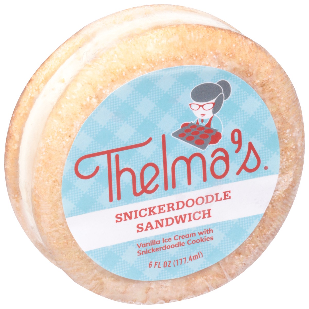 slide 12 of 14, Thelma's Snickerdoodle with Vanilla Ice Cream Sandwich 6 Fluid Ounce, 6 fl oz