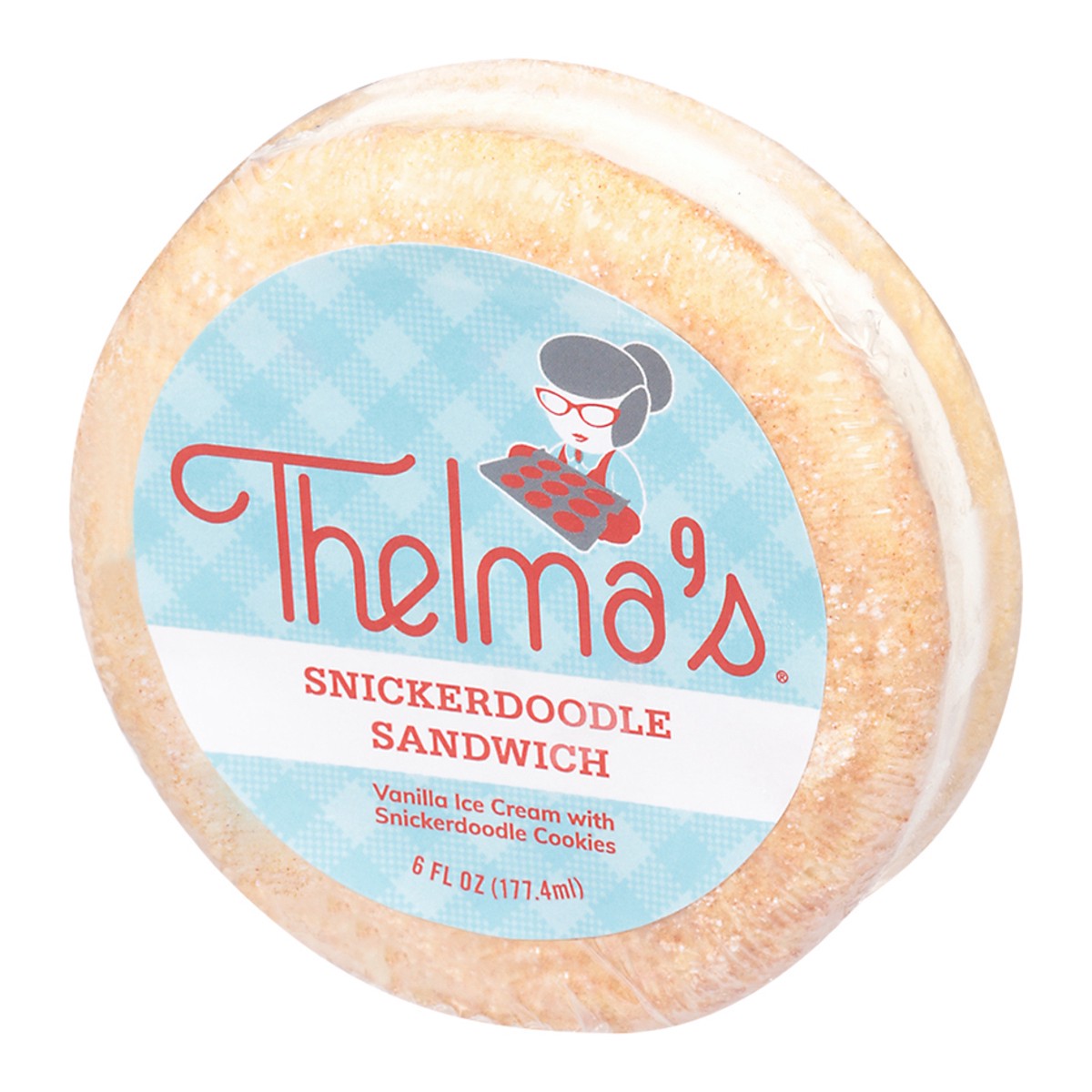 slide 8 of 14, Thelma's Snickerdoodle with Vanilla Ice Cream Sandwich 6 Fluid Ounce, 6 fl oz