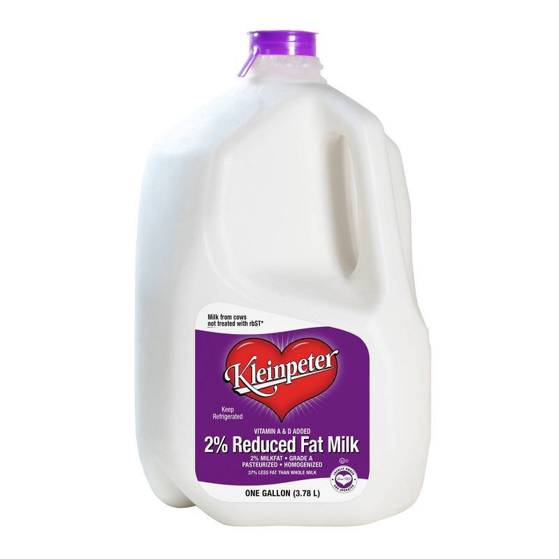 slide 1 of 4, Kleinpeter Reduced Fat Milk - 1gal, 1 gal