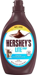 HERSHEY'S Lite Chocolate Syrup, Gluten Free, 18.5 oz, Bottle
