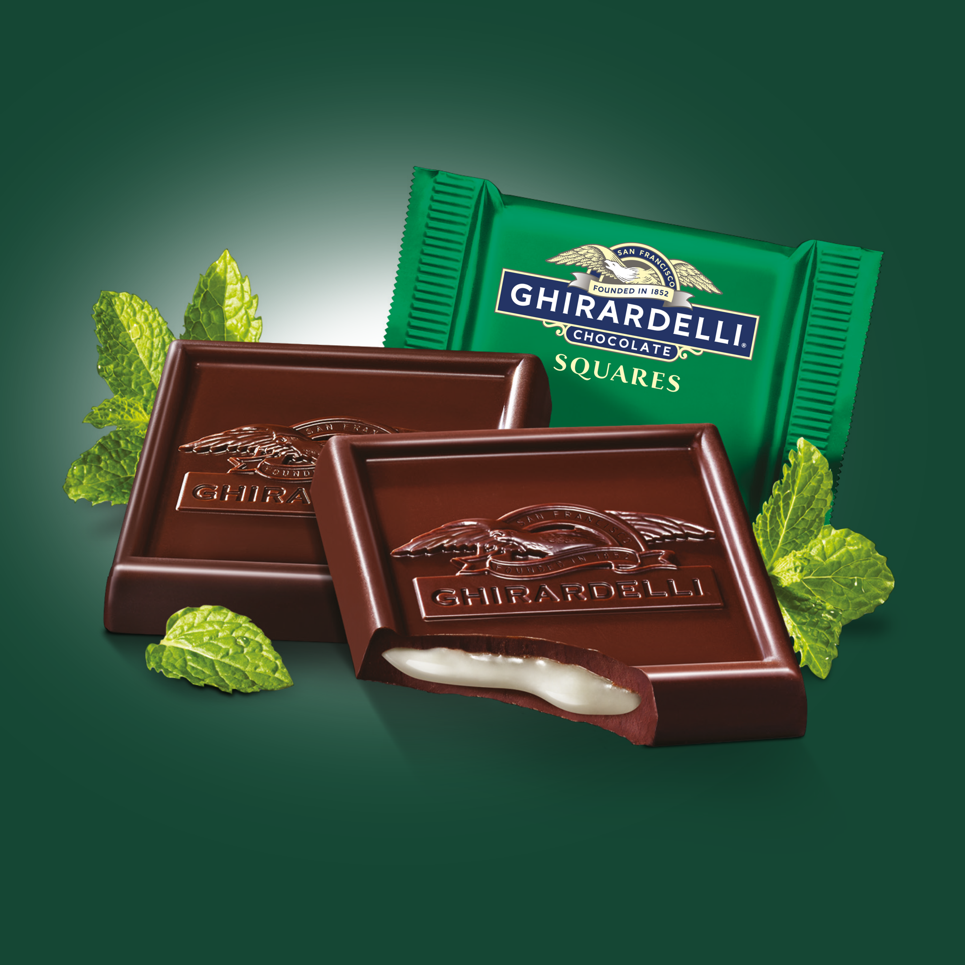 slide 4 of 8, Ghirardelli Mint Dark Chocolate Squares 5.32 oz, 5.32 oz