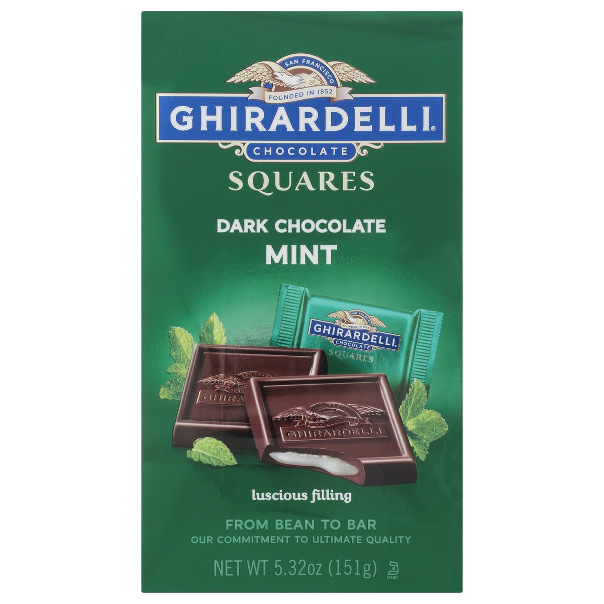 slide 1 of 8, Ghirardelli Mint Dark Chocolate Squares 5.32 oz, 5.32 oz