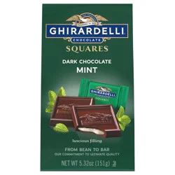 Ghirardelli Dark Chocolate Mint Squares, 5.32 oz Bag