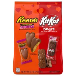 Hershey's REESE'S and KIT KAT Assorted Milk Chocolate, Valentine's Candy Bag, 19.64 oz