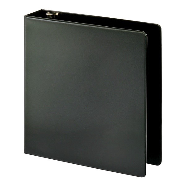 slide 3 of 5, Office Depot Brand Nonstick Round-Ring Binder, 2'' Rings, 64% Recycled, Black, 1 ct