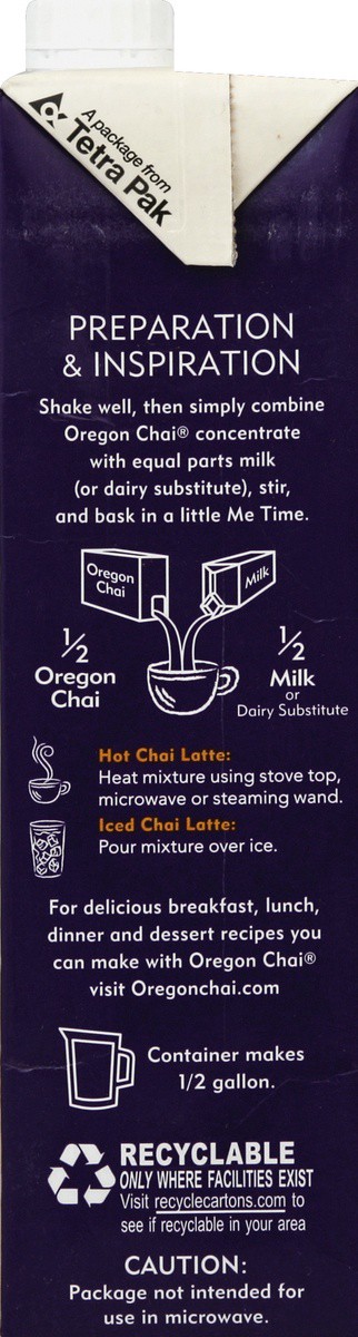 slide 3 of 4, Oregon Chai Chai Tea Latte, Concentrate, Slightly Sweet - 32 oz, 32 oz