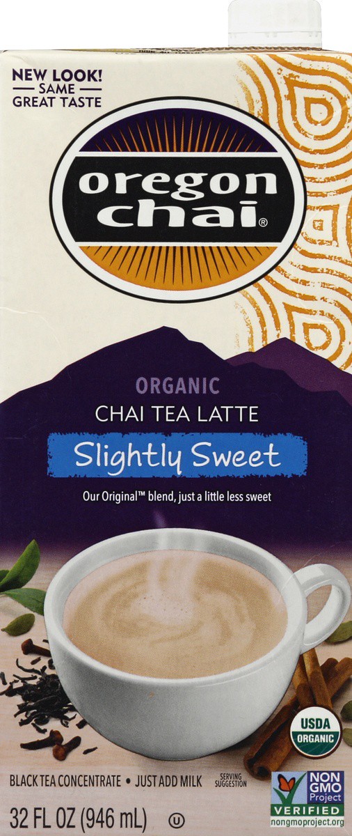 slide 4 of 4, Oregon Chai Chai Tea Latte, Concentrate, Slightly Sweet - 32 oz, 32 oz