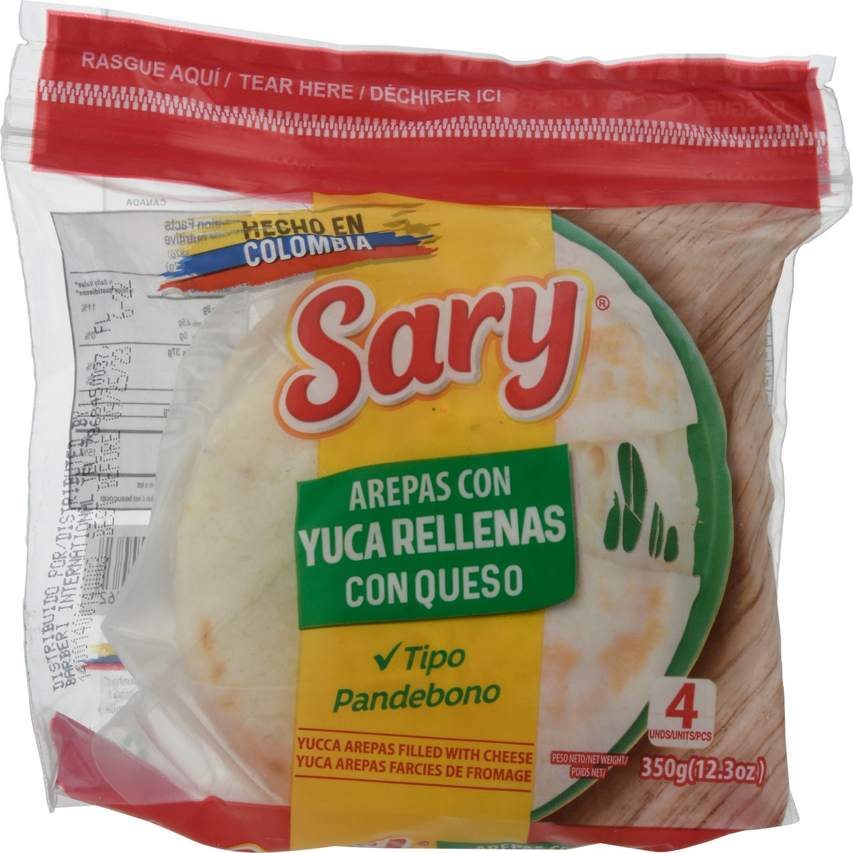 slide 6 of 9, Sary Yucca Arepas Filled with Cheese 4 ea, 4 ct
