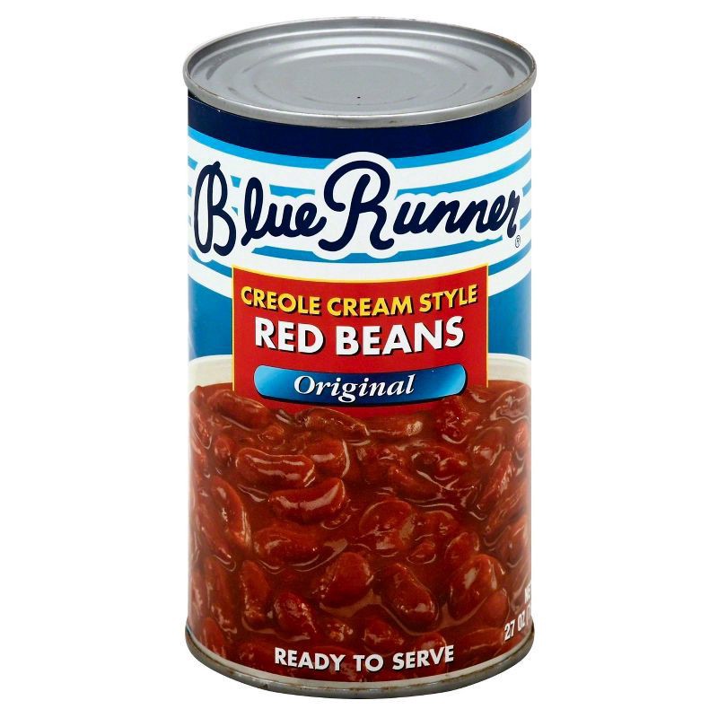 slide 1 of 7, Blue Runner Red Creole Cream Style Beans, 27 oz