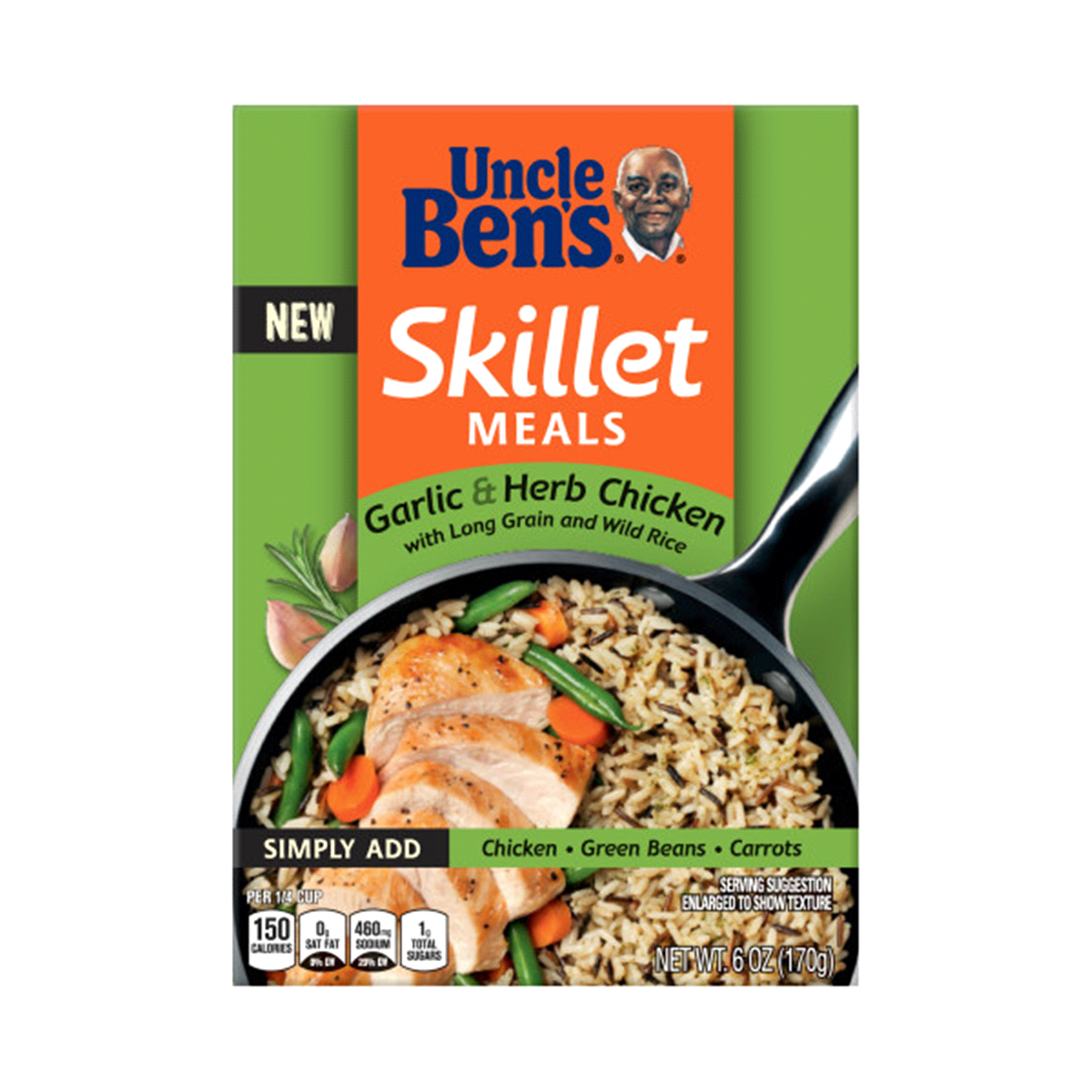 slide 1 of 1, Ben's Original Skillet Meals Garlic & Herb Chicken, 6 oz