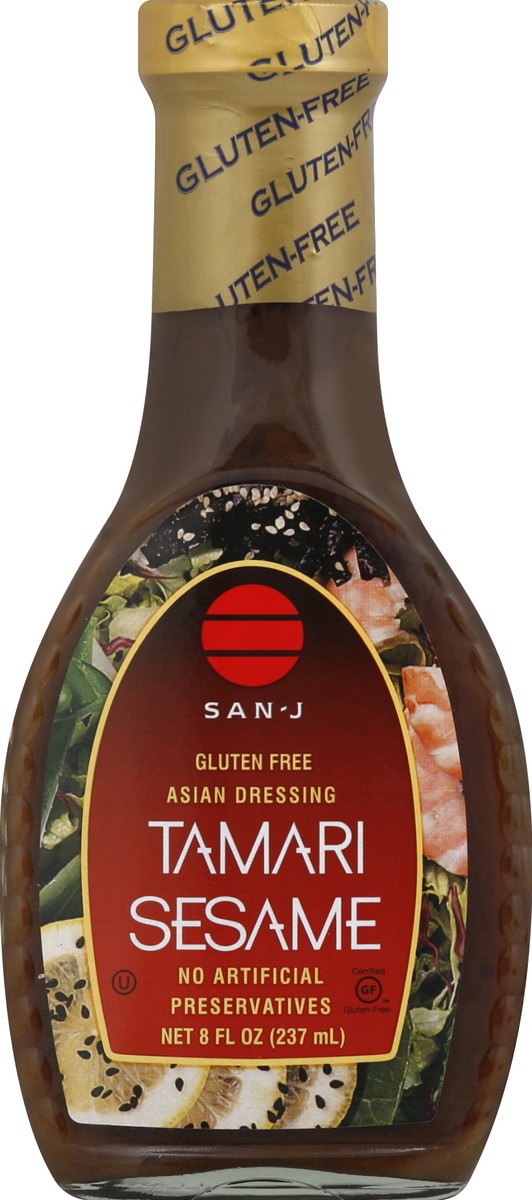 slide 2 of 2, San-J Gluten Free Asian Dressing Tamari Sesame, 8 fl oz